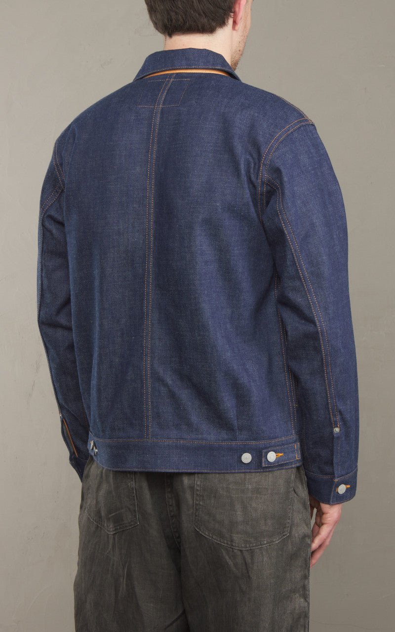 Momotaro Jeans MXGJ1112 Selvedge Denim Jacket Natural Indigo 13.5oz