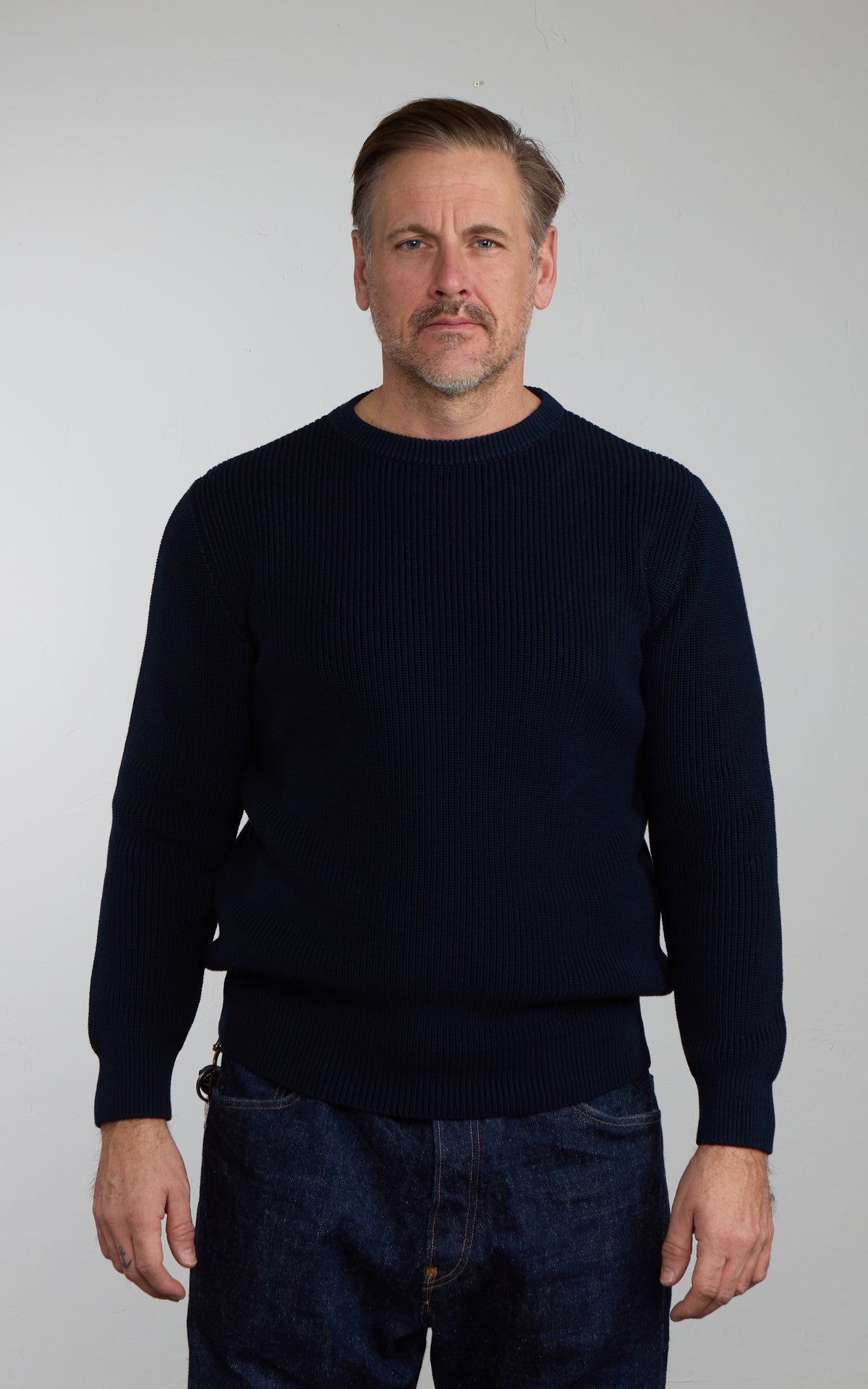 Mooncastle CO1 Cotton Heavyweight Crewneck Navy