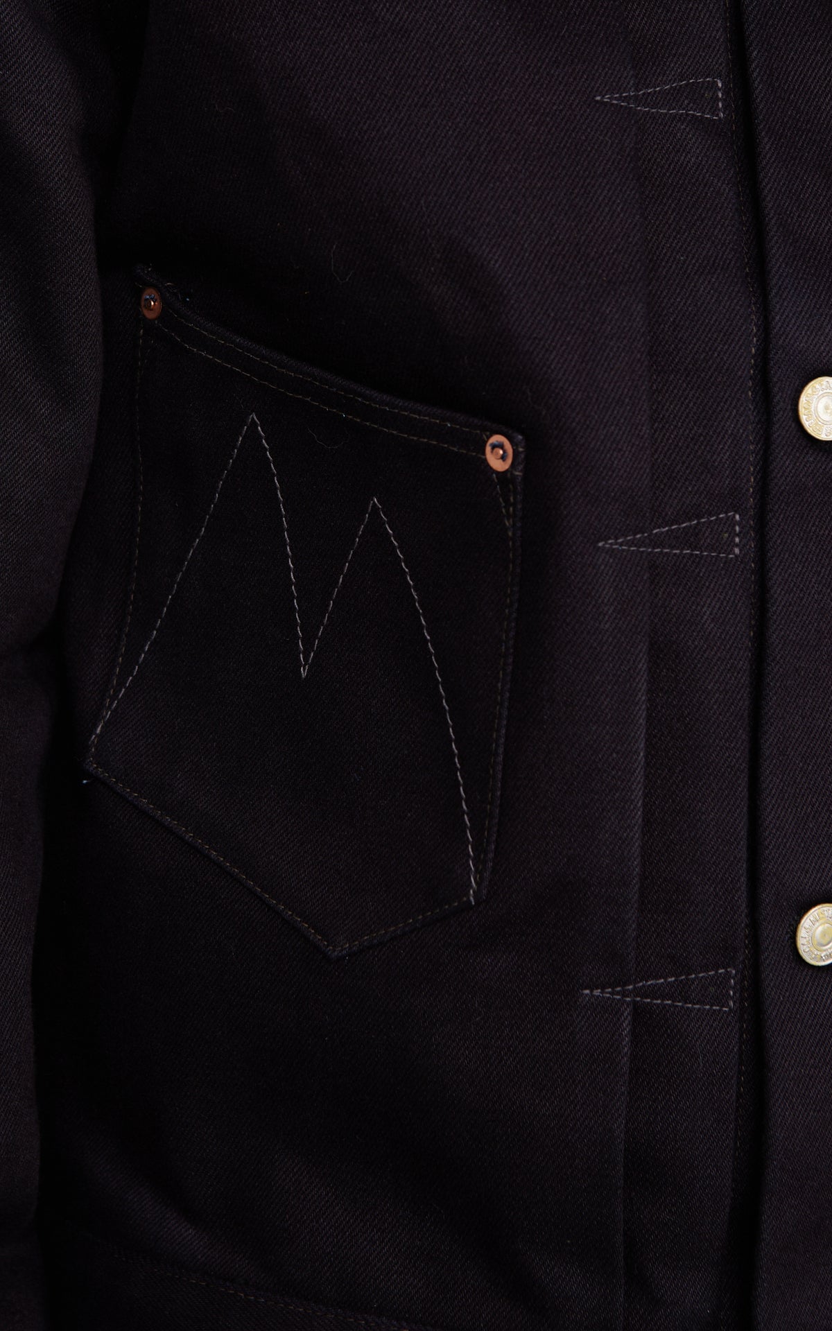 Mister Freedom Ranch Blouse Denim ungewaschenes Midnight Indigo