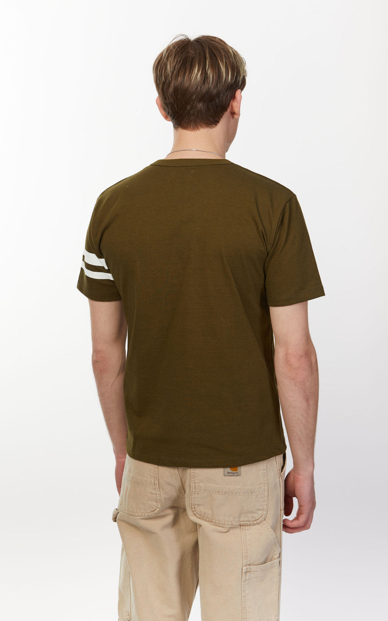Momotaro Jeans MT002 Zimbabwe Cotton T-Shirt Olive Drab