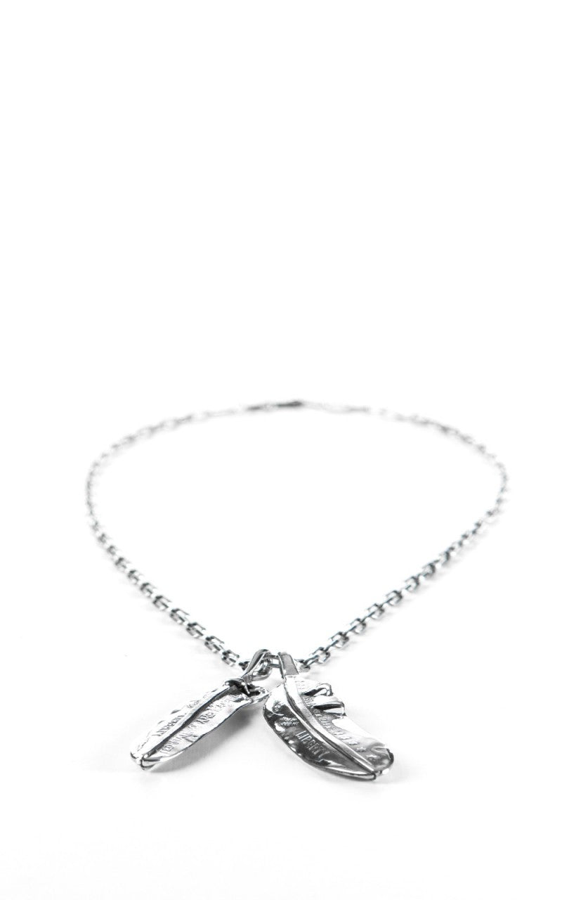 North Works N-532 Necklace 925 Silver Two Feathers