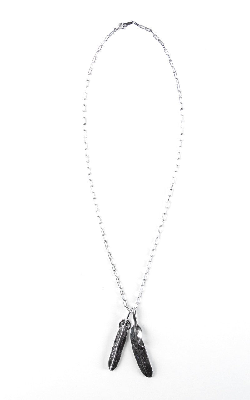 North Works N-532 Necklace 925 Silver Two Feathers