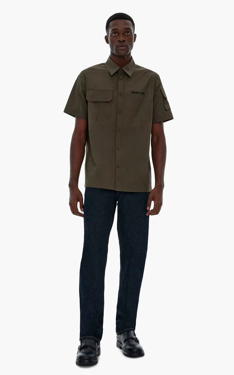 Helmut Lang Cargo Short-Sleeve Shirt Burnt Olive