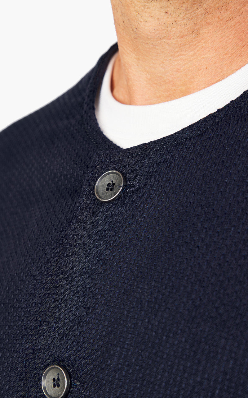 Naked & Famous Denim Smart Jacket Sashiko Double Gauze Indigo