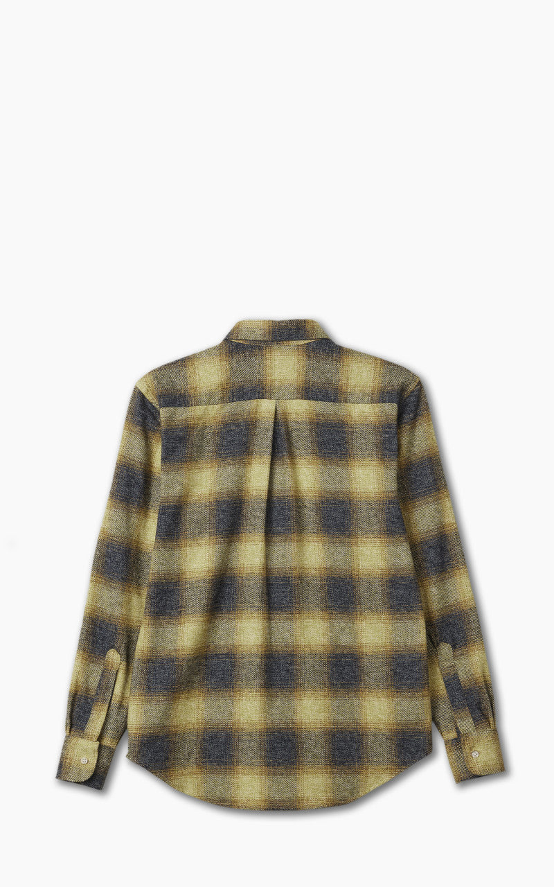 Naked & Famous Denim Easy Shirt Tweedy Cotton Vintage Brushed Yellow