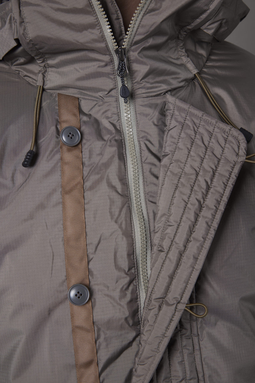 Nanga Aurora Down Field Half Coat Medium Grey