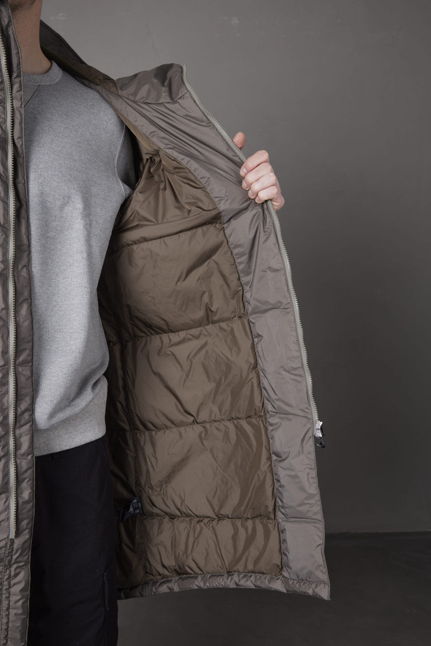 Nanga Aurora Down Field Half Coat Medium Grey