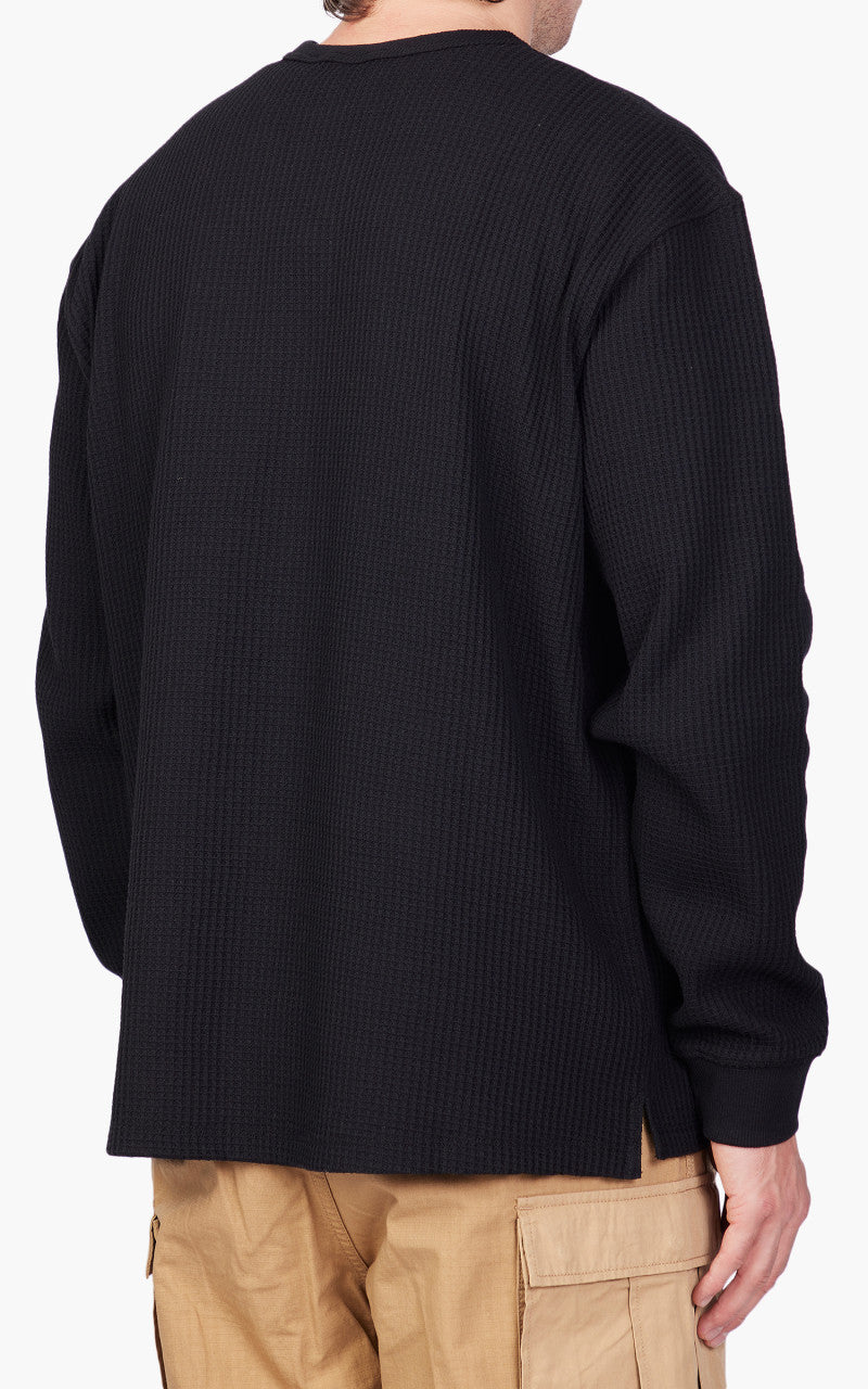 Nanga Eco Hybrid Waffle L/S Tee Black