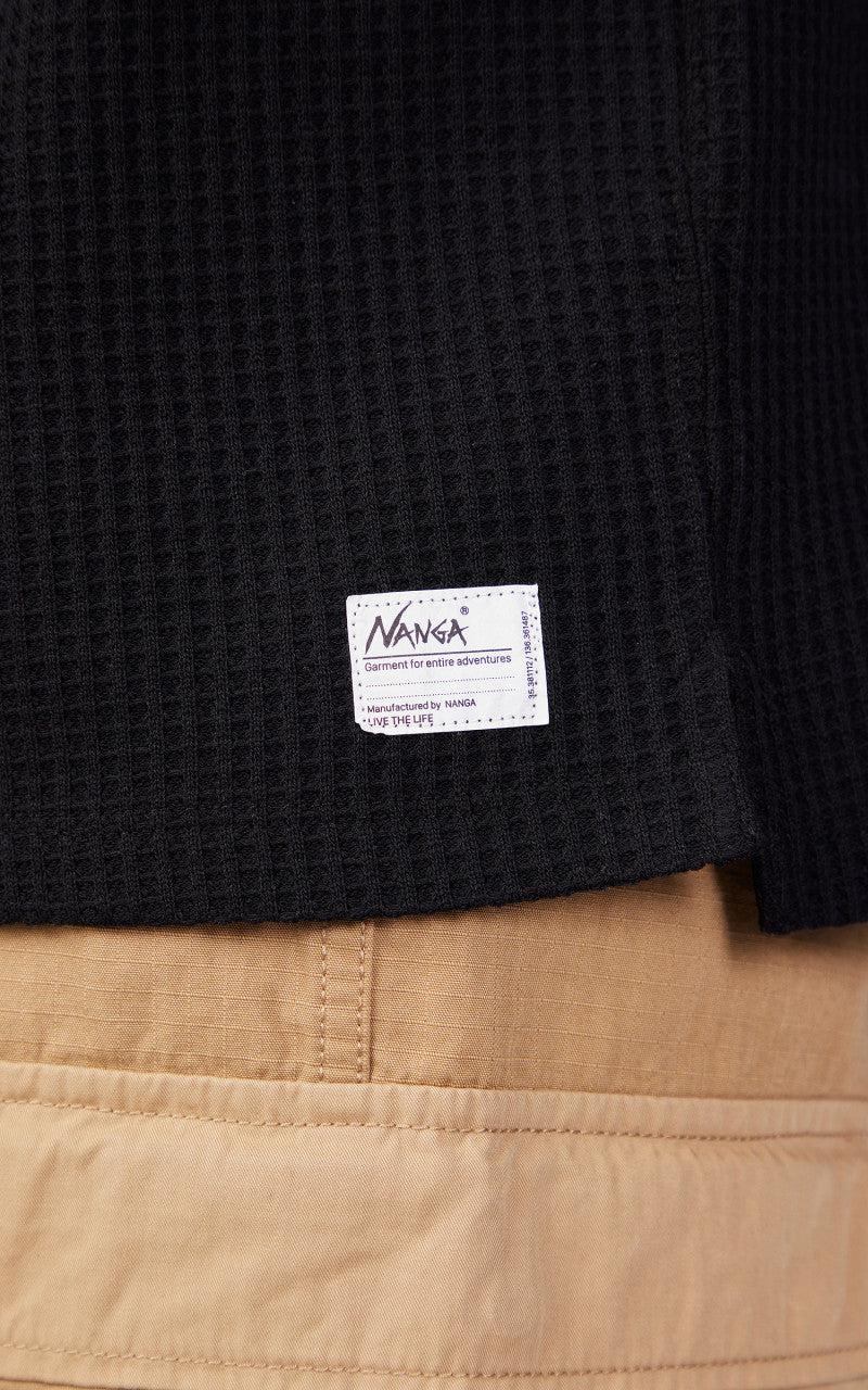 Nanga Eco Hybrid Waffle L/S Tee Black