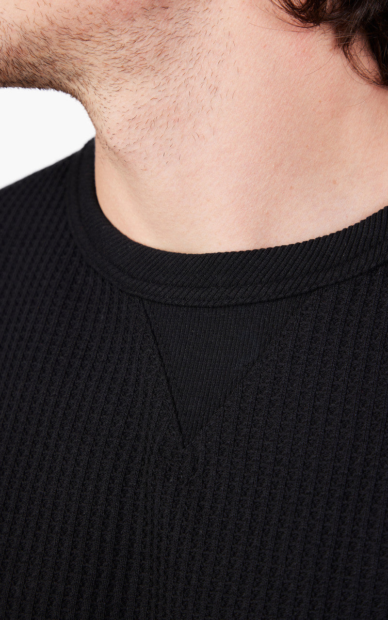 Nanga Eco Hybrid Waffle L/S Tee Black