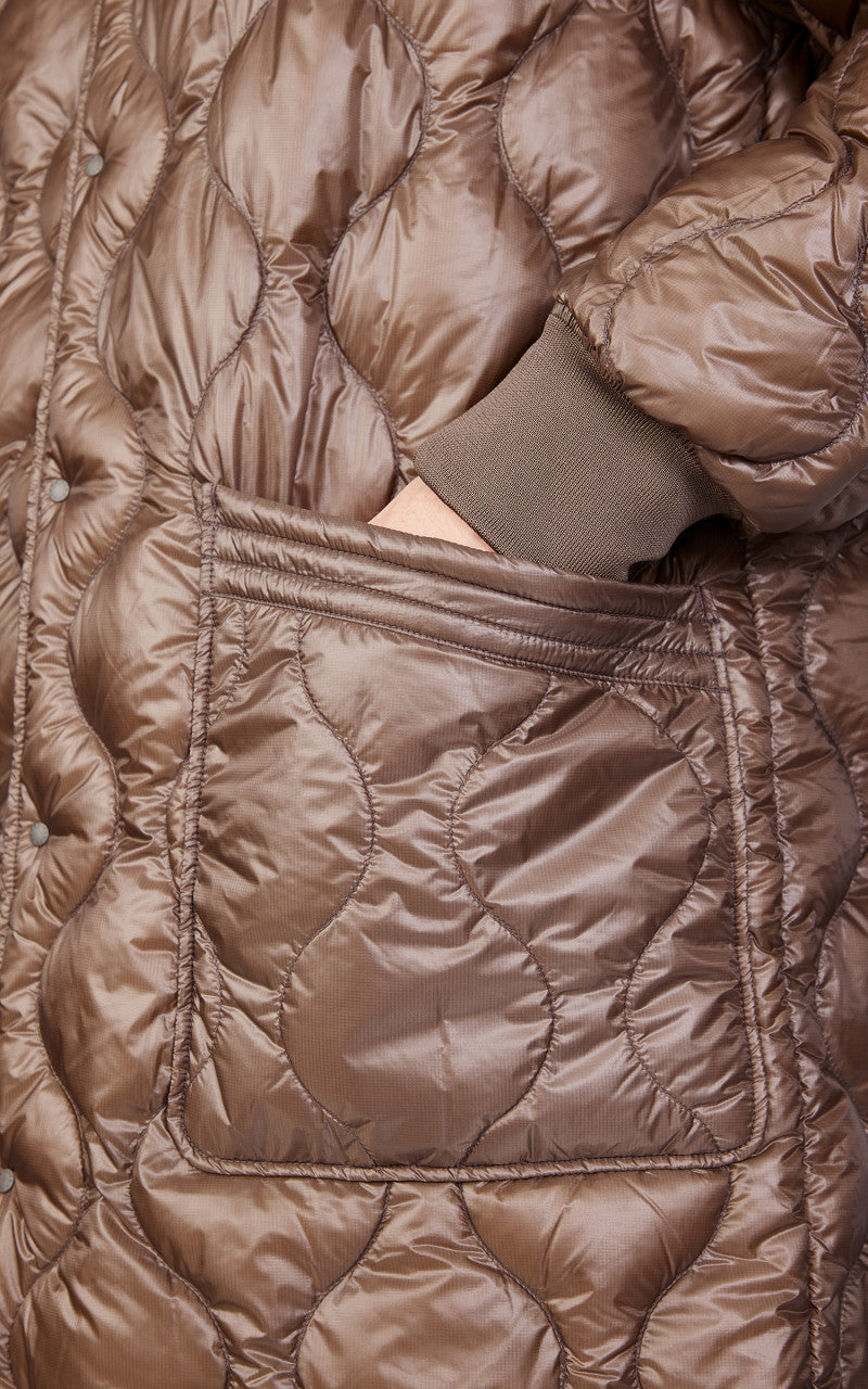 Nanga Onion Quilt Down Half Coat Mocha