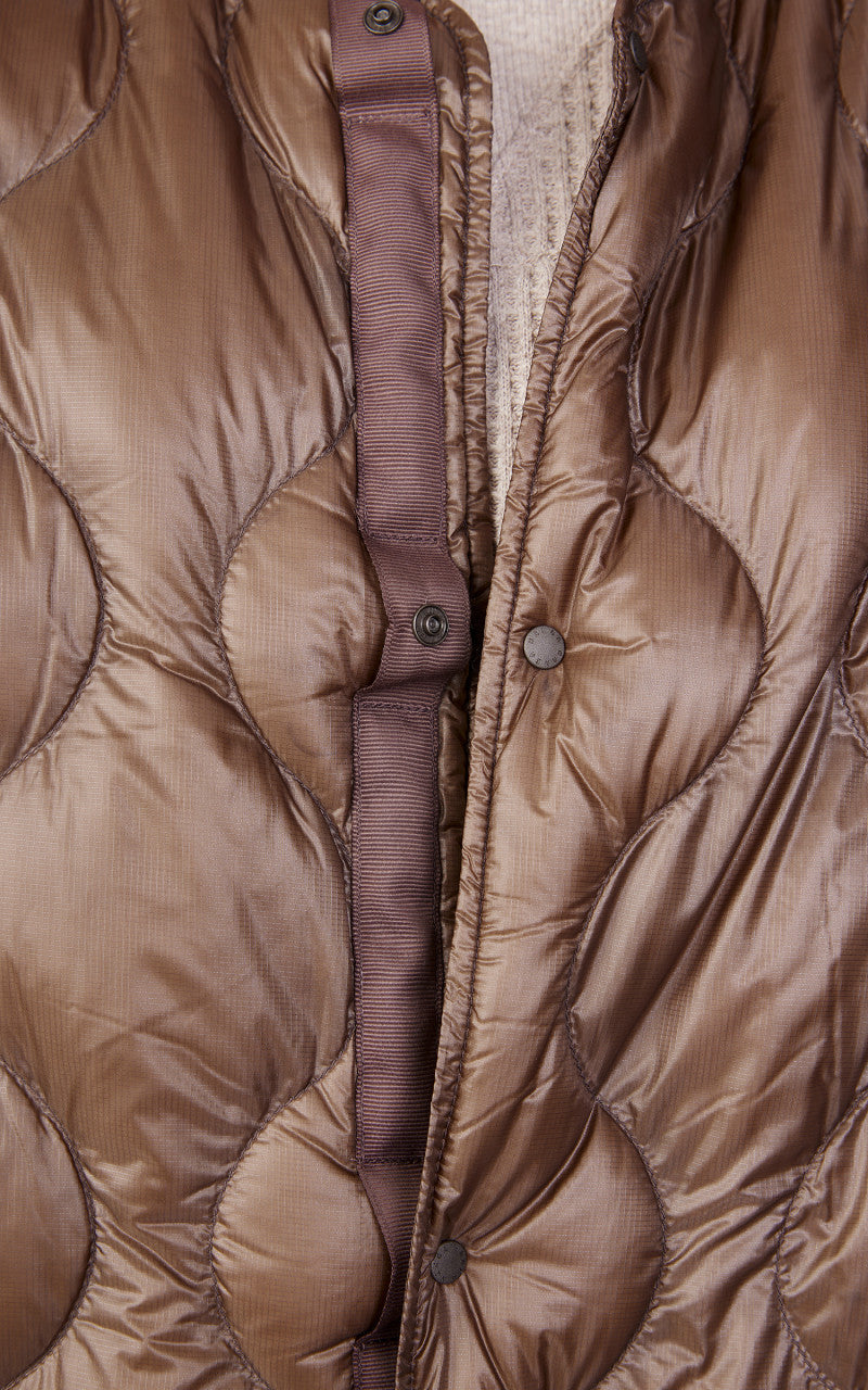 Nanga Onion Quilt Down Half Coat Mocha