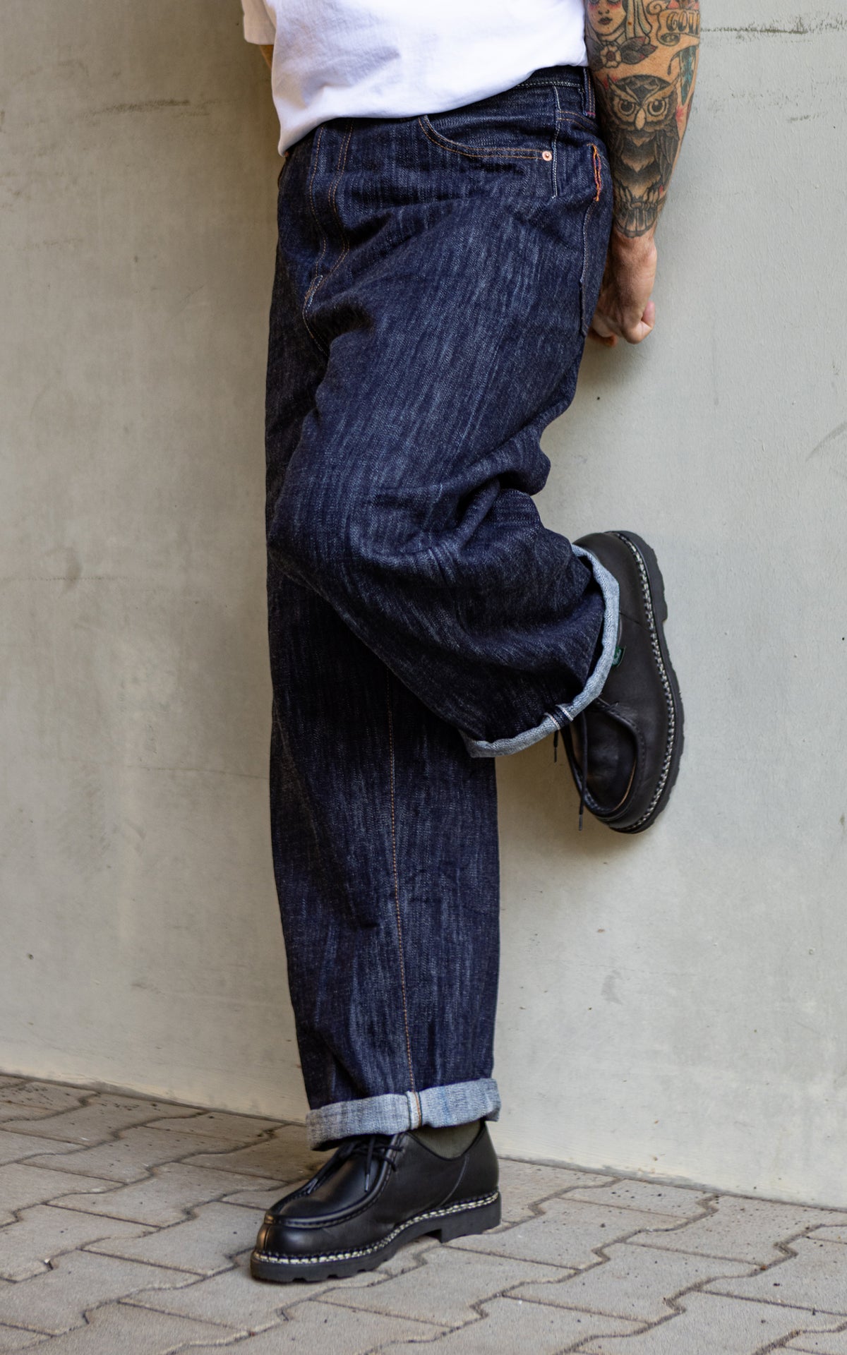 NBDN x CULTIZM "LOKI Selvedge" Wide Straight Jeans Indigo 19oz