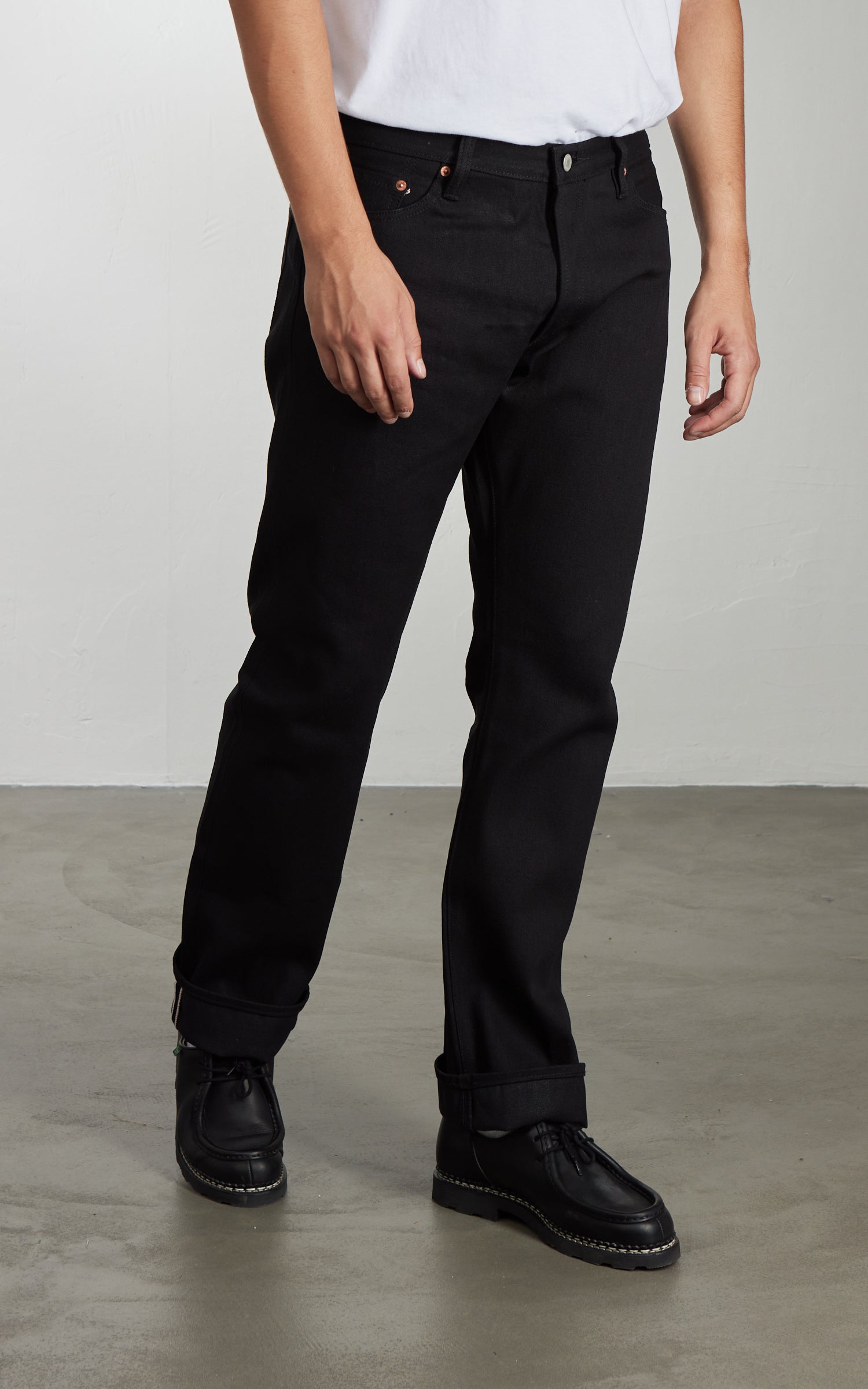 NBDN Bonsai 002 Slim Straight Selvedge Jeans Black x Black 15oz