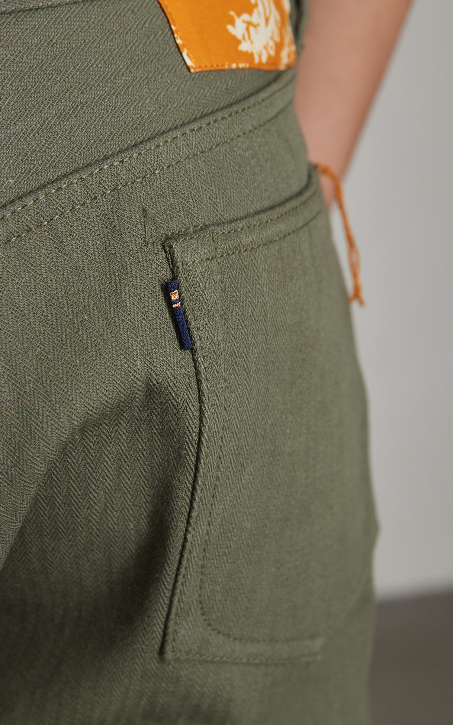 NBDN Ogre Herringbone Selvedge 5-Pocket Jeans Olive Green 15.5oz