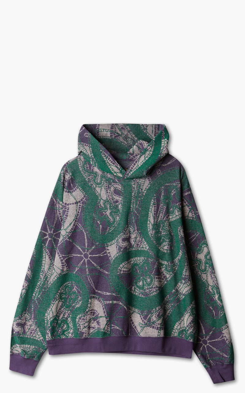 Needles Classic Hoodie Papillon Pile Jacquard Purple