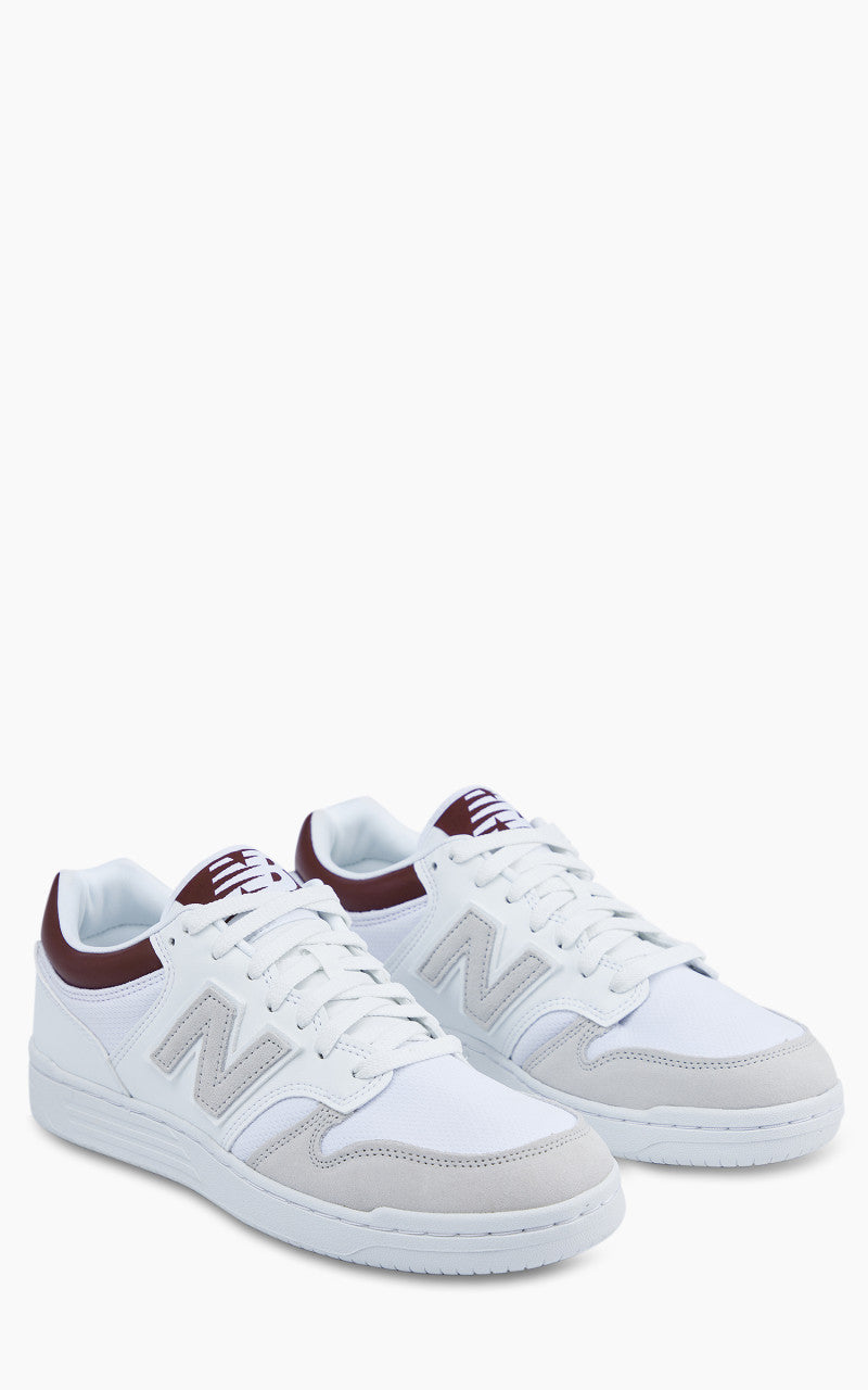 New Balance BB480 LKB White/Classic Crimson