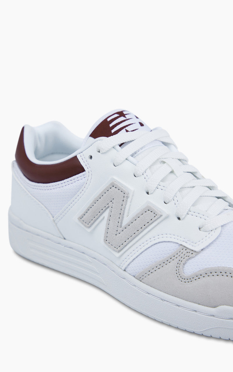 New Balance BB480 LKB White/Classic Crimson