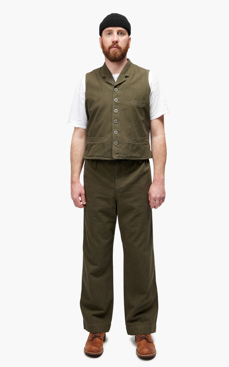 Nigel Cabourn Navvie Pant Cotton Broken Twill Army