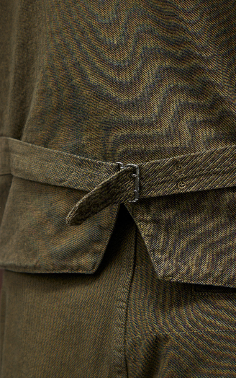 Nigel Cabourn Waistcoat Cotton Broken Twill Army