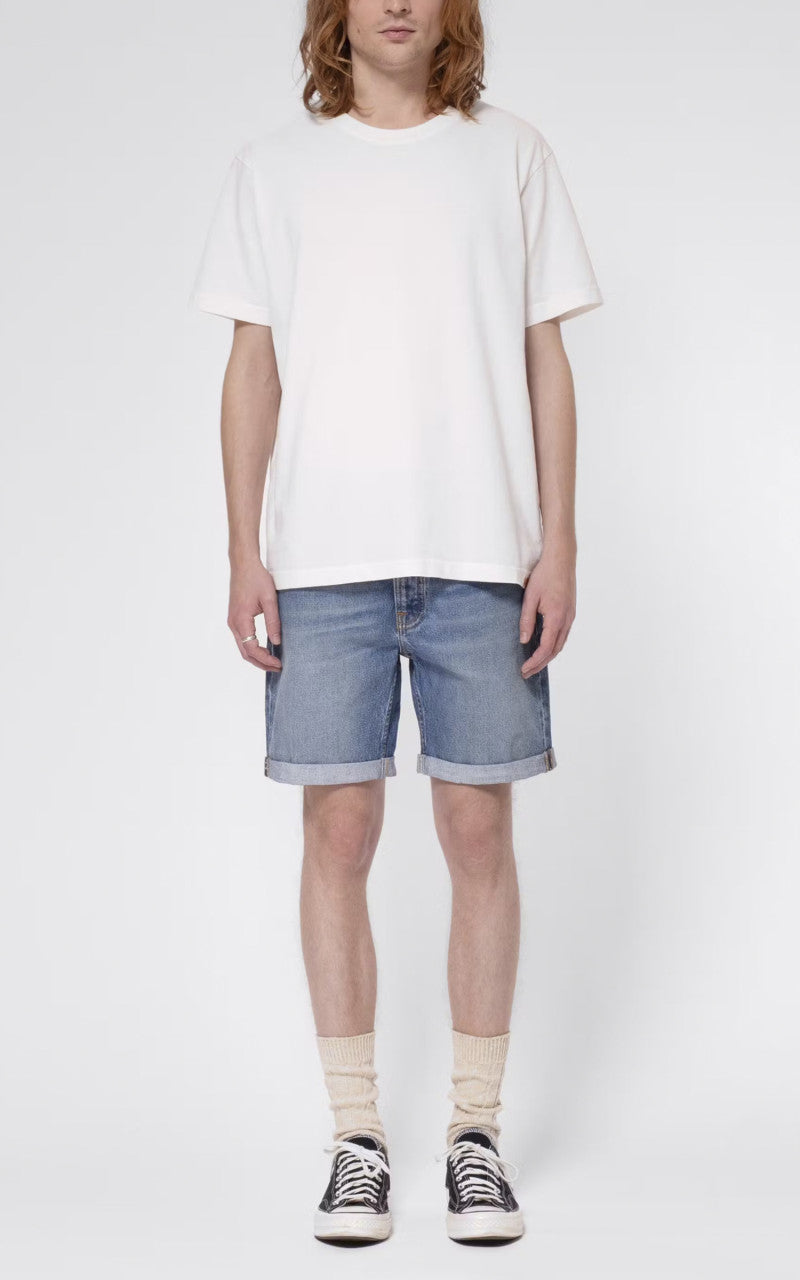 Nudie Jeans Josh Denim Shorts Blue Haze