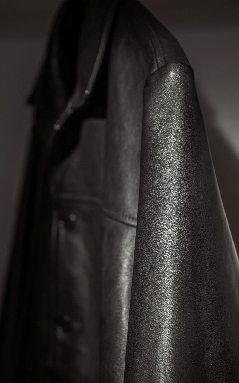 Nudie Jeans Ferry Leather Jacket Black