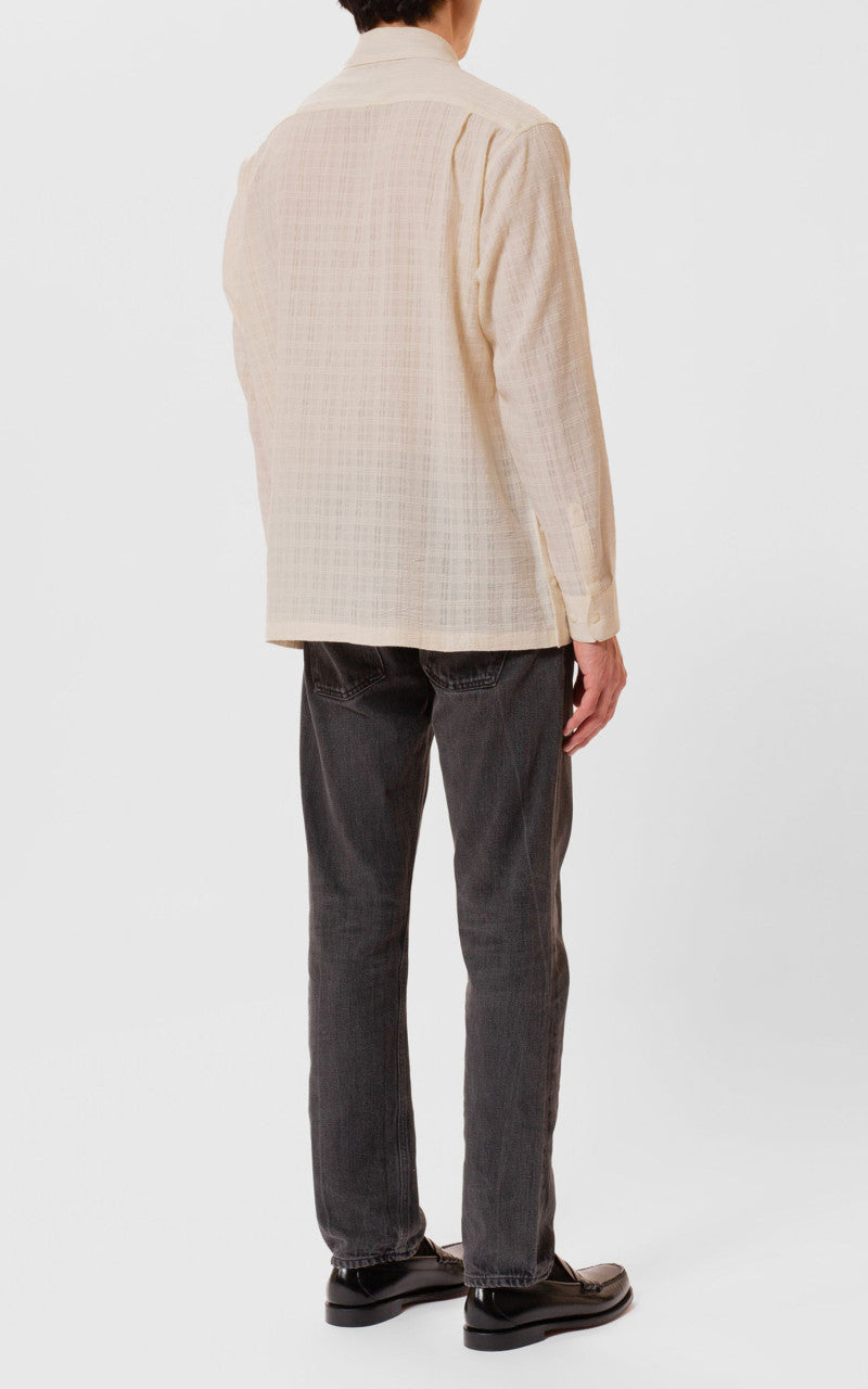 Nudie Jeans Ryan Cuban Shirt Ecru