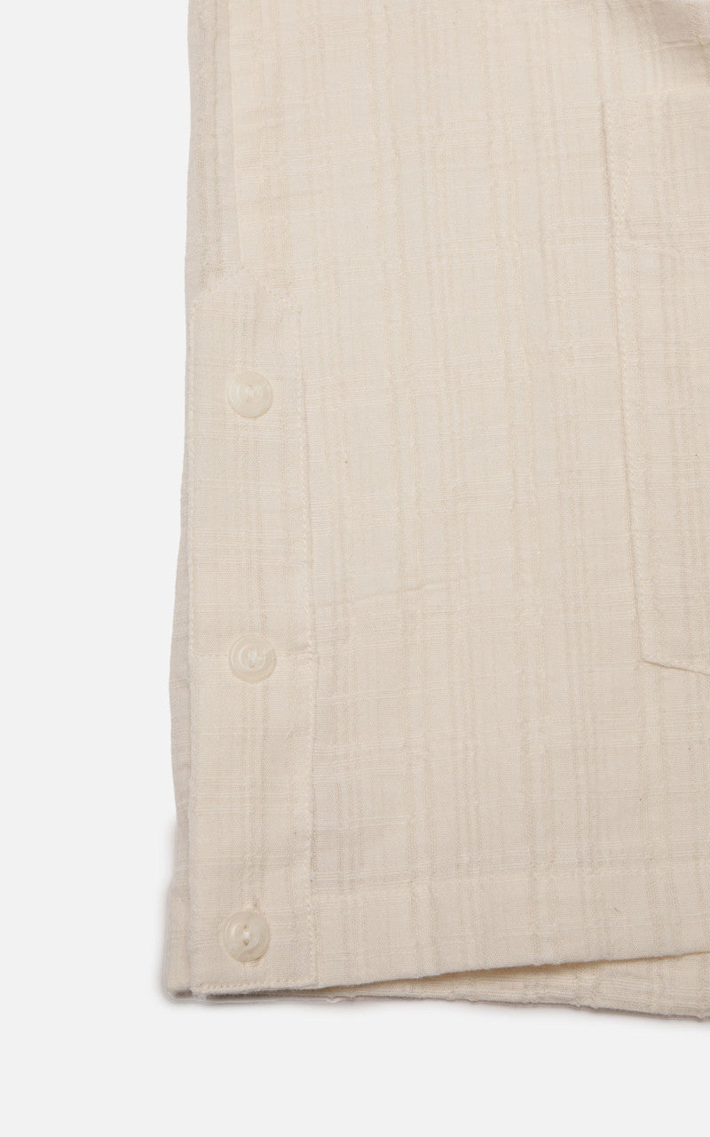 Nudie Jeans Ryan Cuban Shirt Ecru