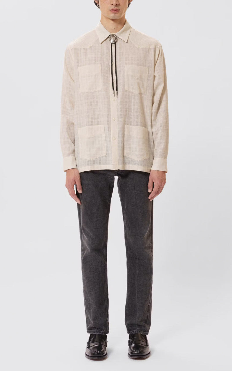 Nudie Jeans Ryan Cuban Shirt Ecru