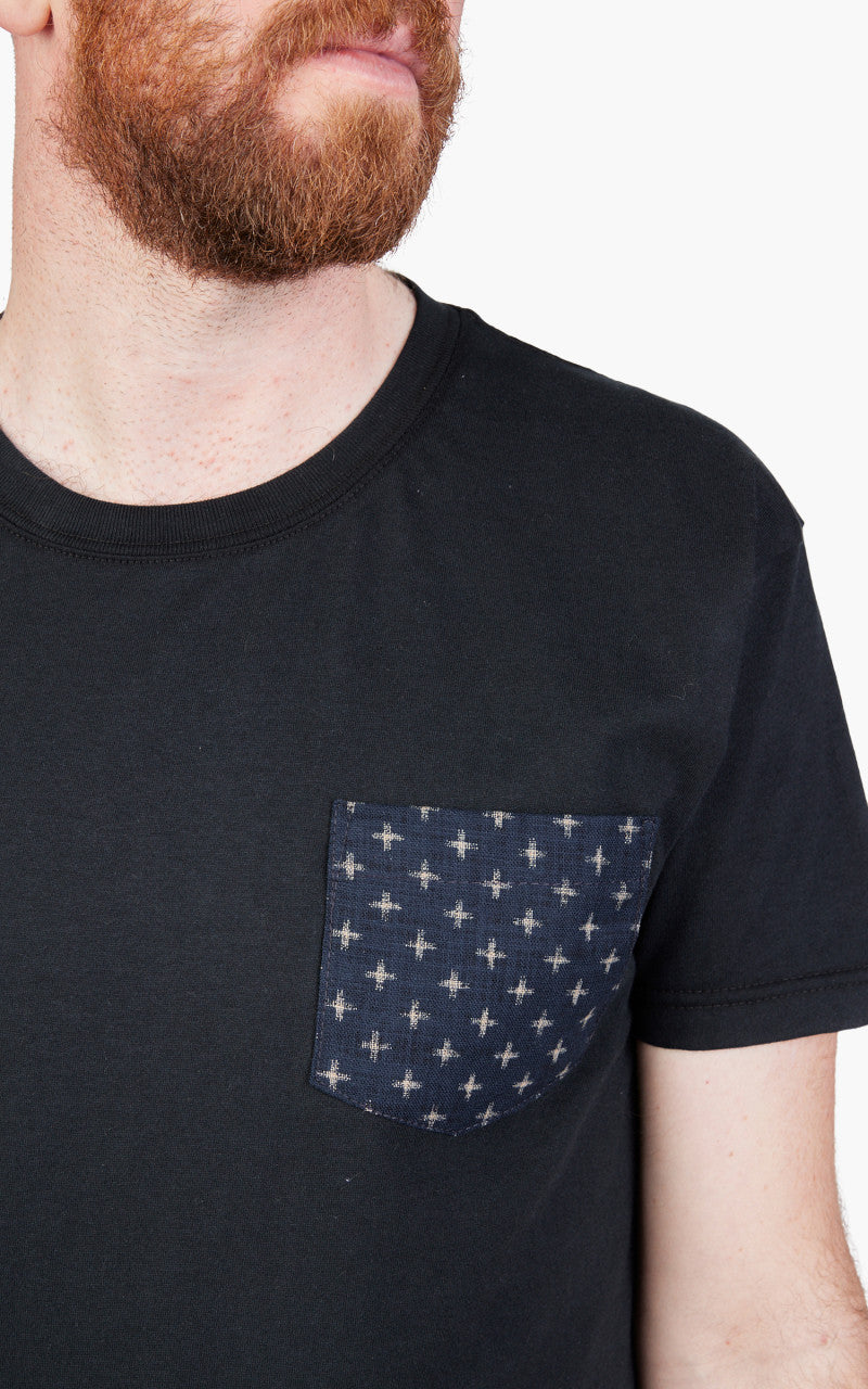 Naked & Famous Denim Pocket Tee Kimono Plus Black