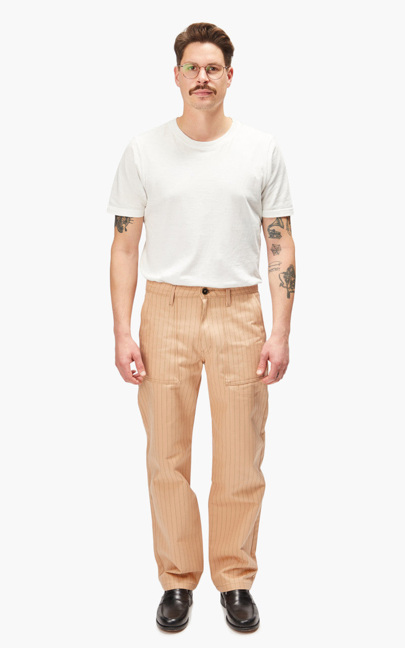 Naked & Famous Denim Work Pant Repro Workwear Twill Peach