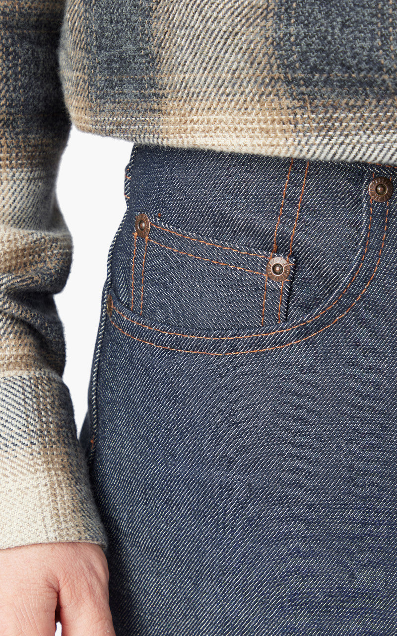 Naked & Famous Denim Easy Guy Natural Indigo Selvedge Raw Blue 12.5oz