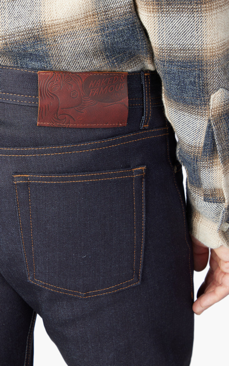 Naked & Famous Denim Weird Guy Nightshade Stretch Selvedge Indigo 12oz