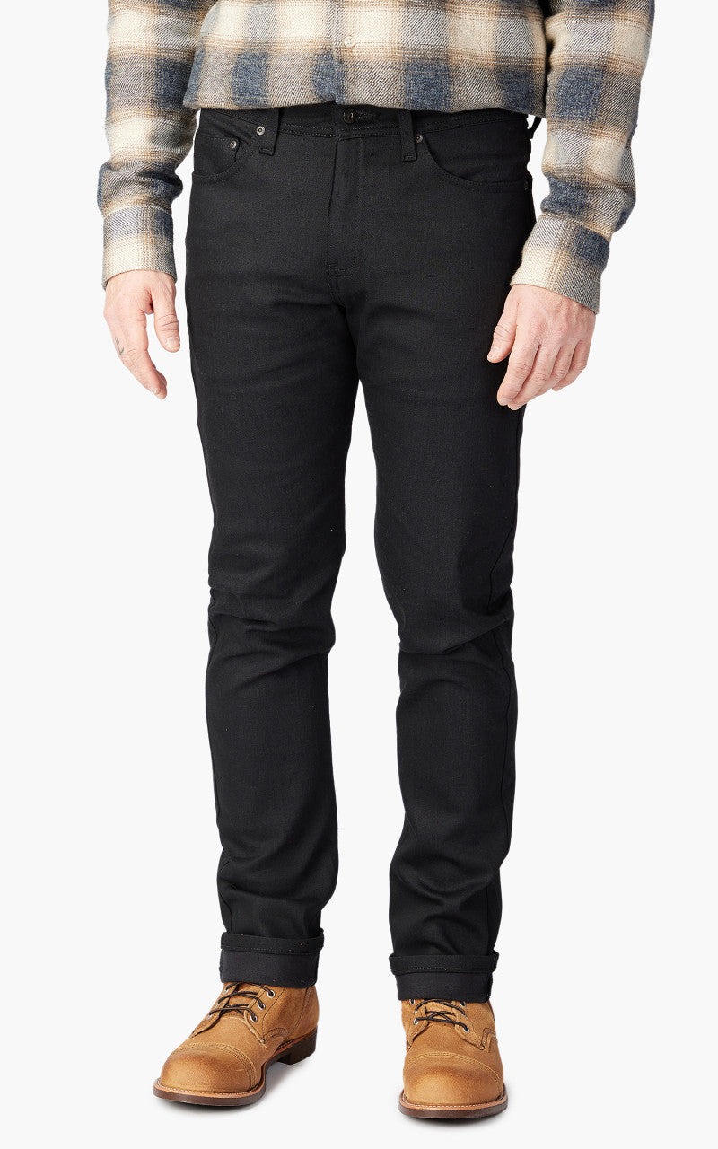 Naked & Famous Denim Weird Guy Denim All Black Comfort Stretch 14oz