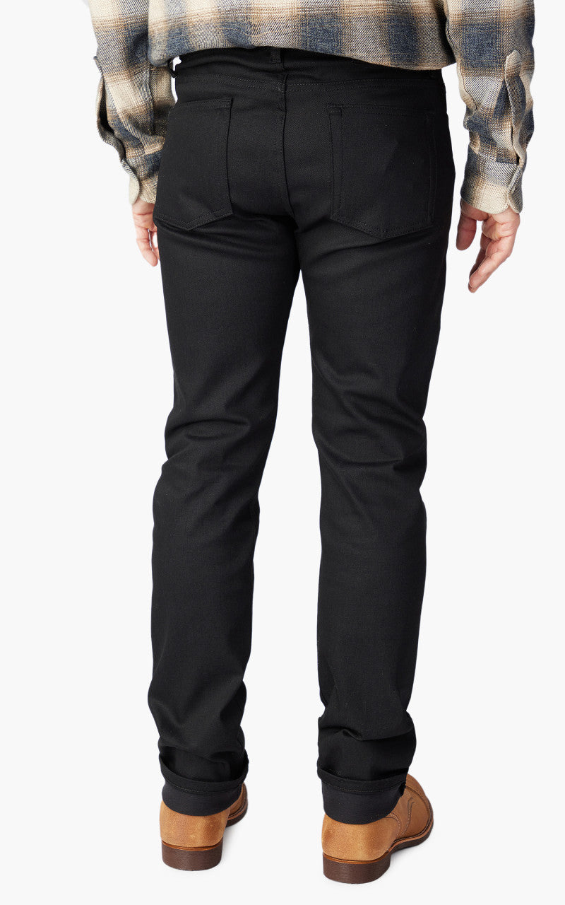 Naked & Famous Denim Weird Guy Denim All Black Comfort Stretch 14oz