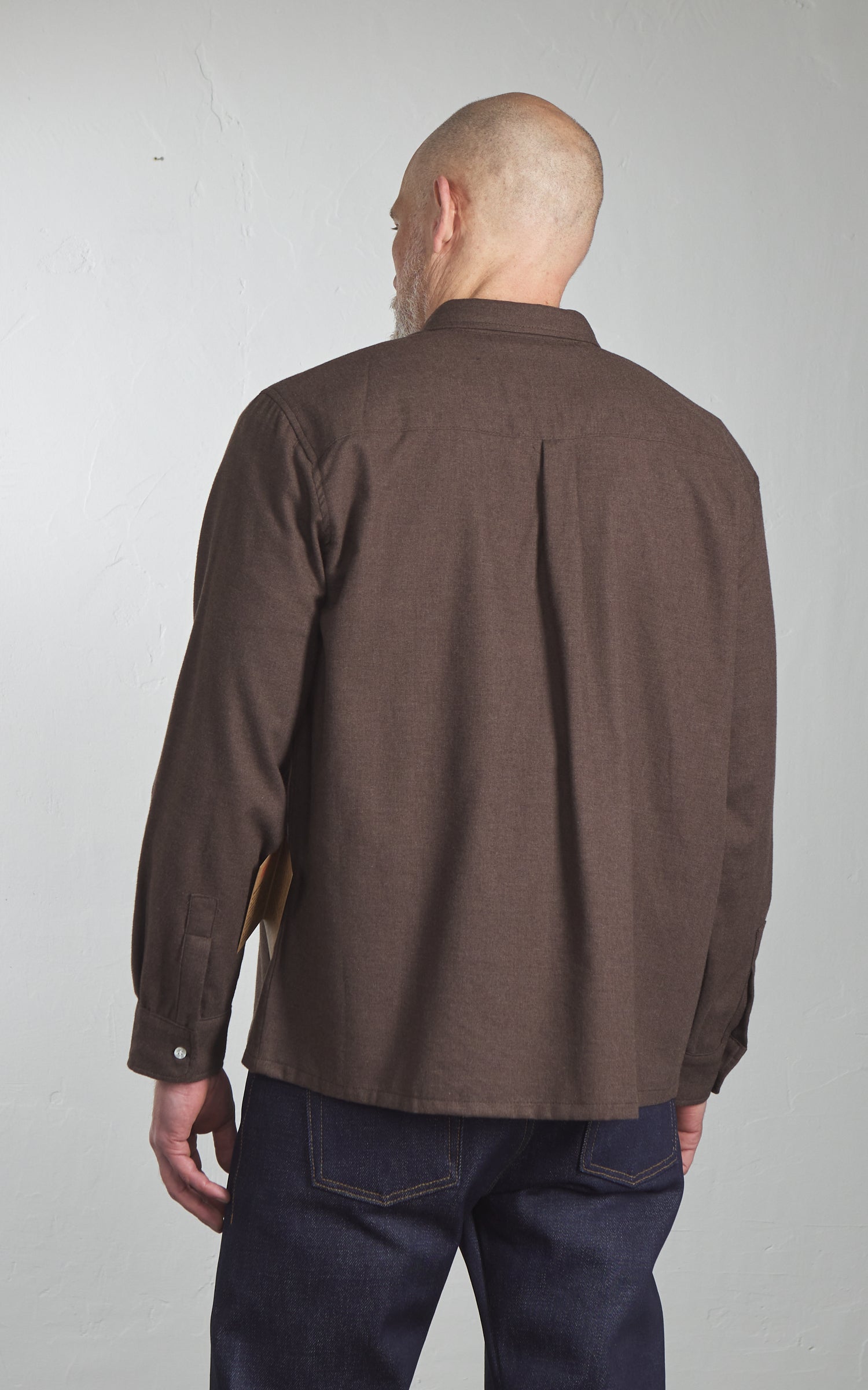 Naked & Famous Denim True Shirt Soft Twill Brown