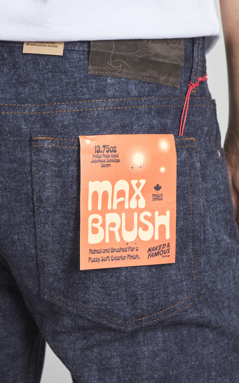 Naked & Famous Denim Weird Guy Max Brush Selvedge Indigo 13.75oz