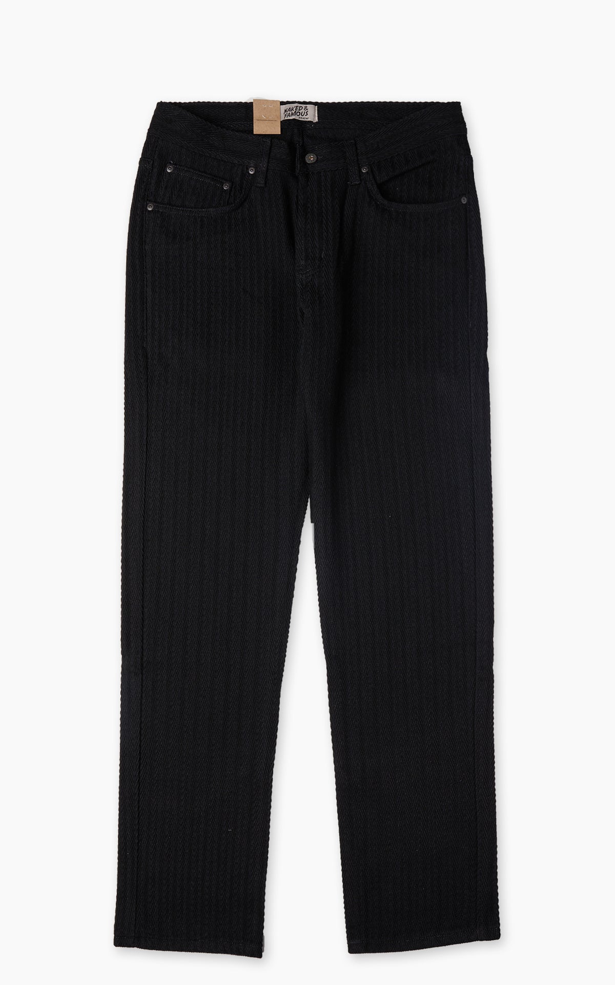 Naked & Famous Denim Weird Guy Black Sugiaya