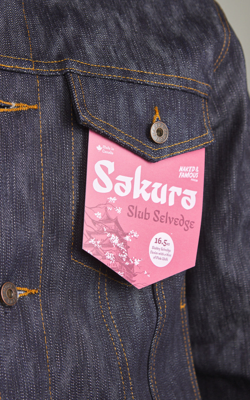 Naked & Famous Denim Denim Jacket Sakura Slub Selvedge Indigo 16.5oz