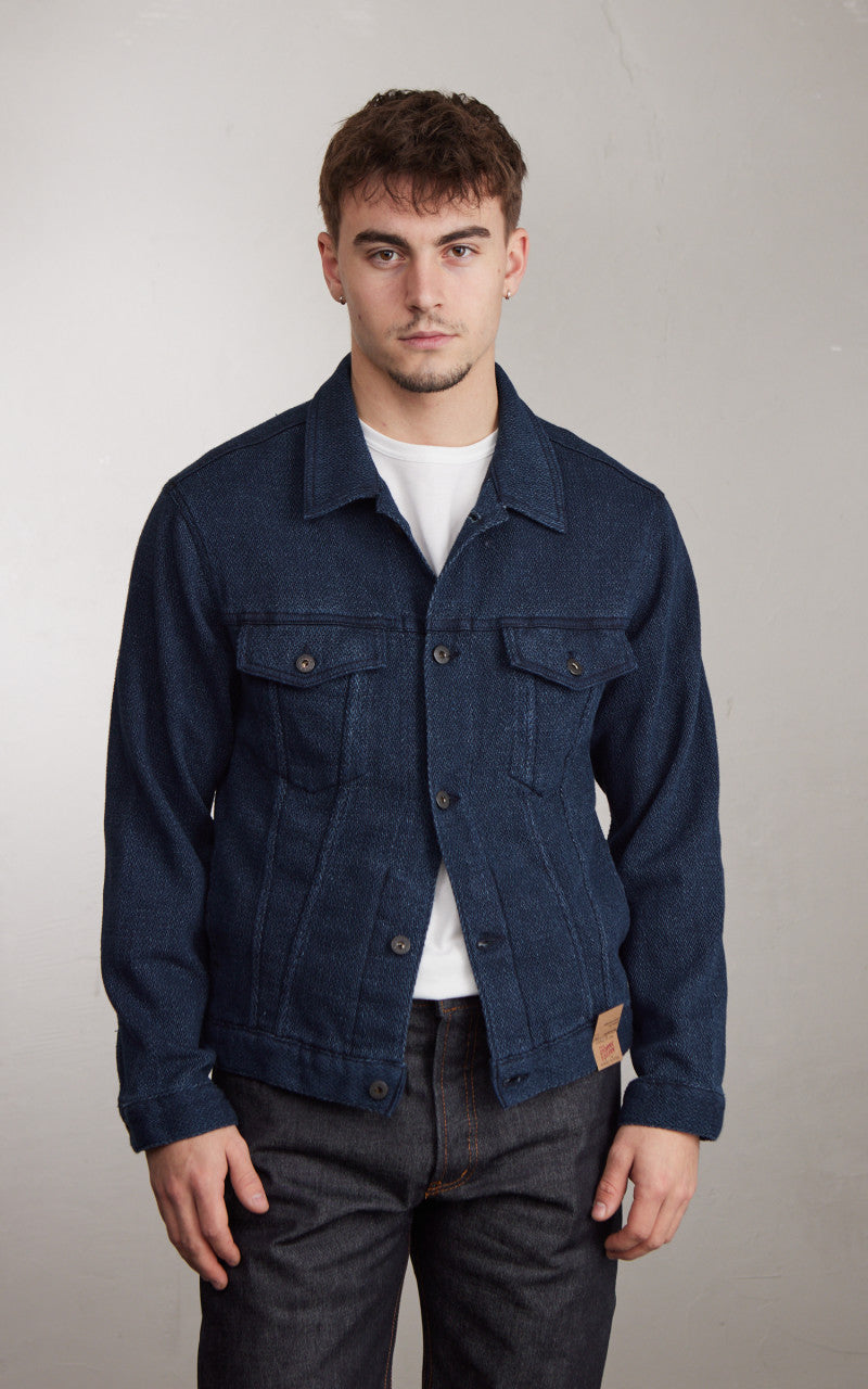 Naked & Famous Denim Denim Jacket Yagasuri Denim Indigo