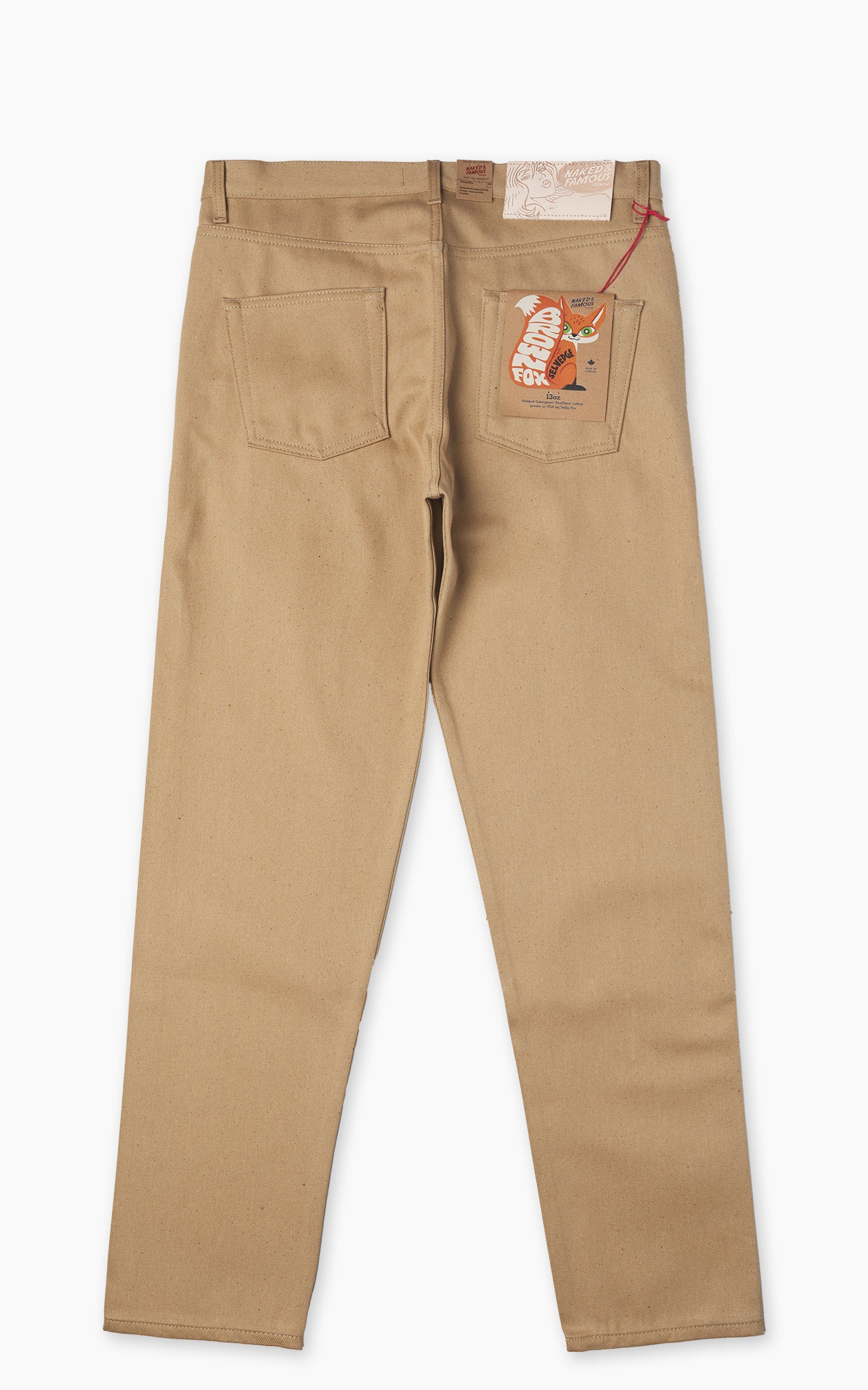 Naked & Famous Denim Easy Guy Brown Fox Selvedge Brown 13oz