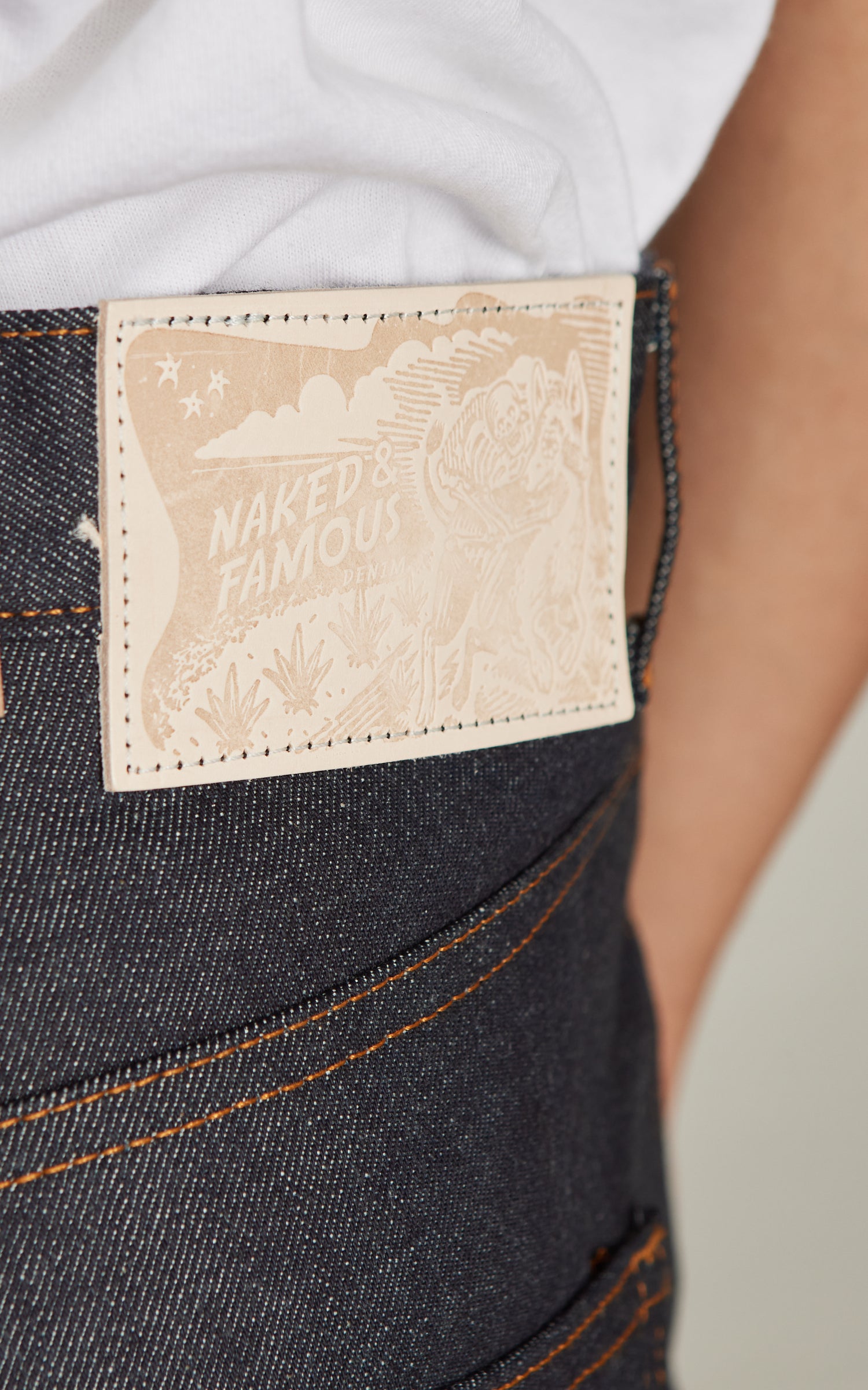 Naked & Famous Denim Easy Guy Dia De Los Muertos Selvedge Indigo 12.5oz