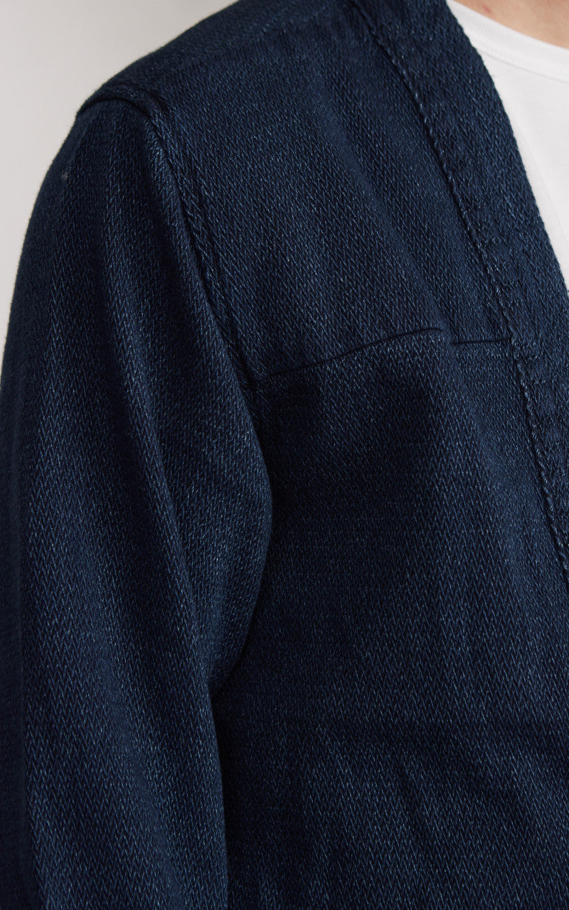 Naked & Famous Denim Kimono Shirt Yagasuri Denim Indigo