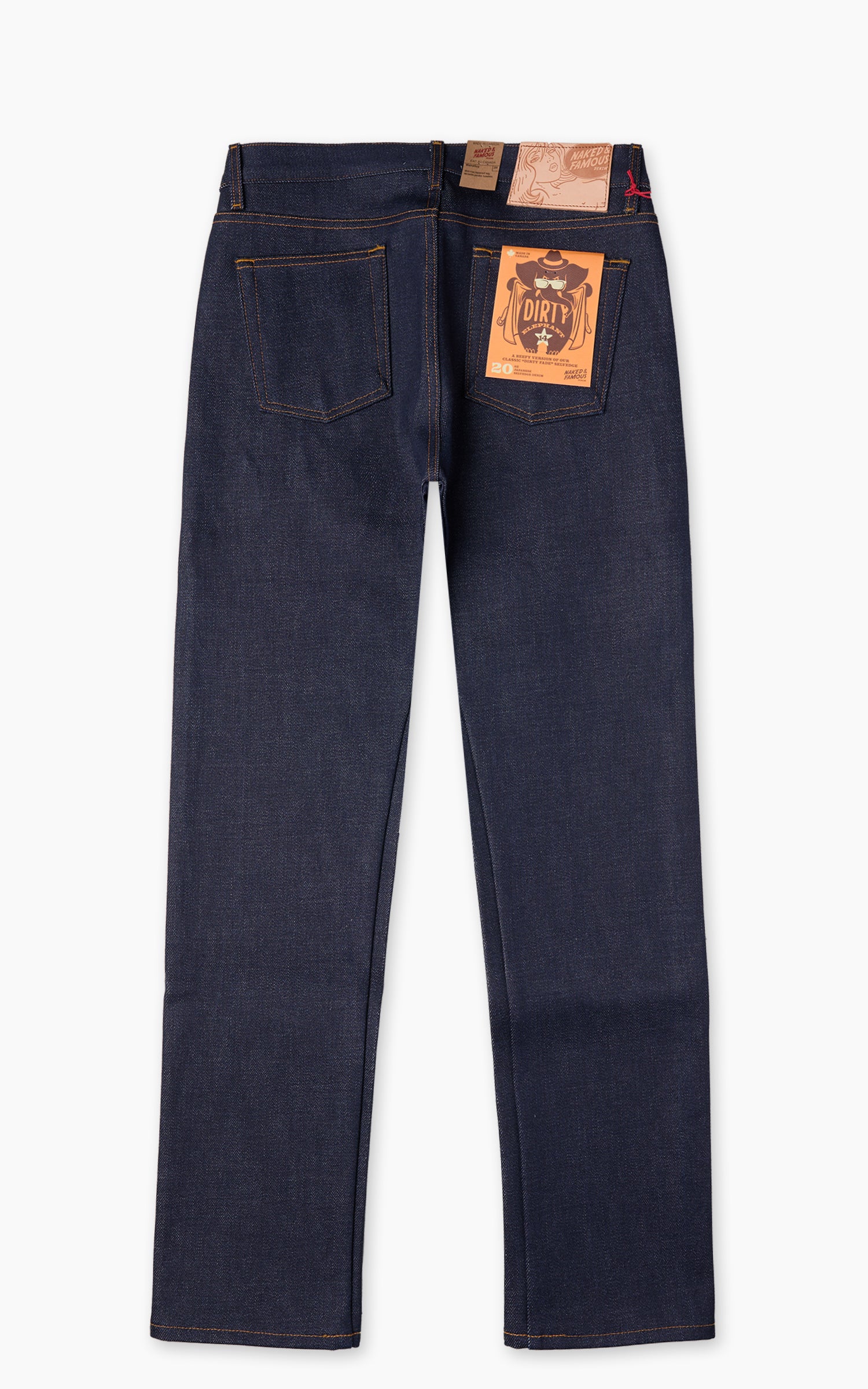 Naked & Famous Denim Weird Guy Elephant 14 - Dirty Elephant Selvedge Indigo 20oz