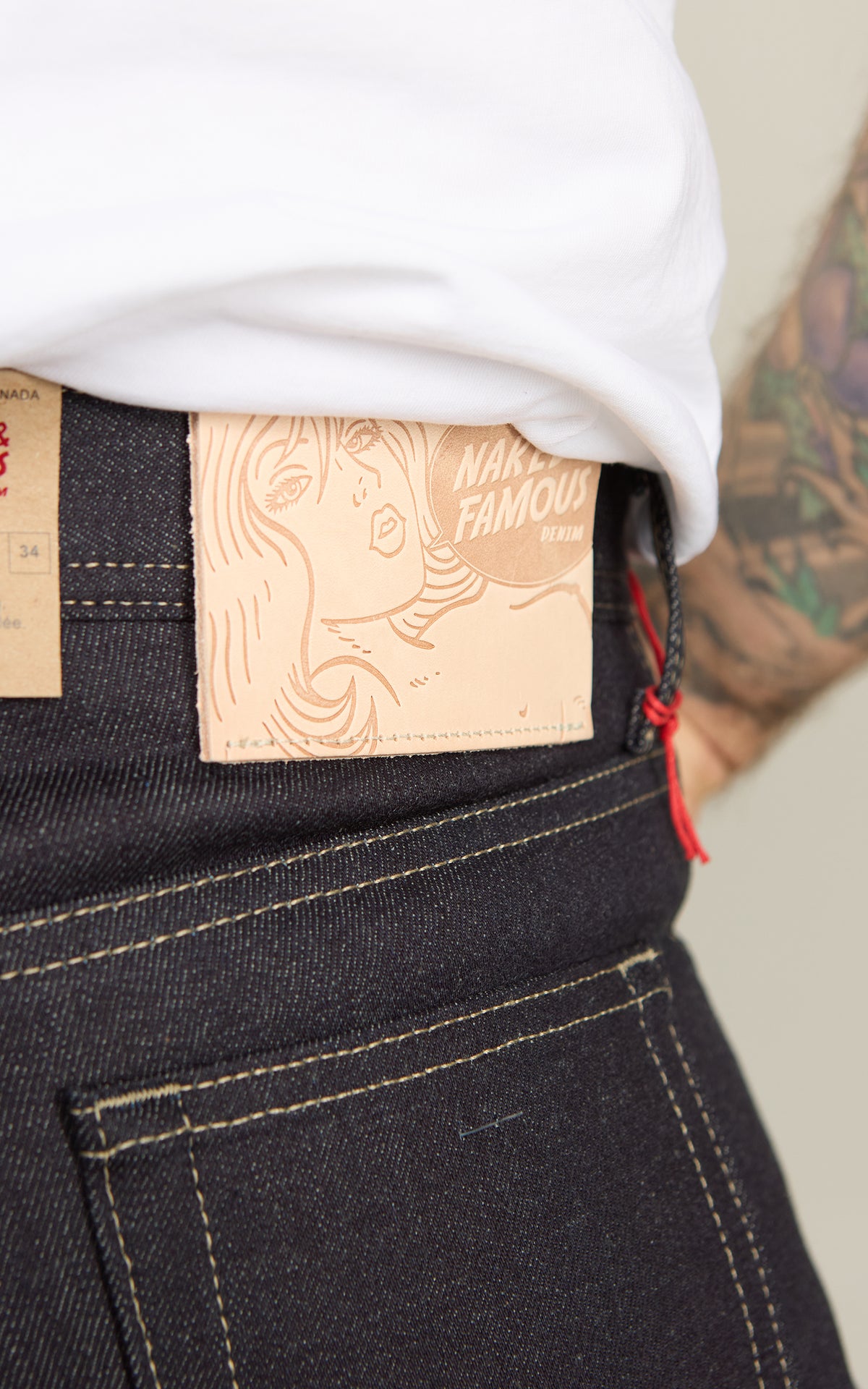 Naked & Famous Denim Weird Guy Fox Fibre Green Weft