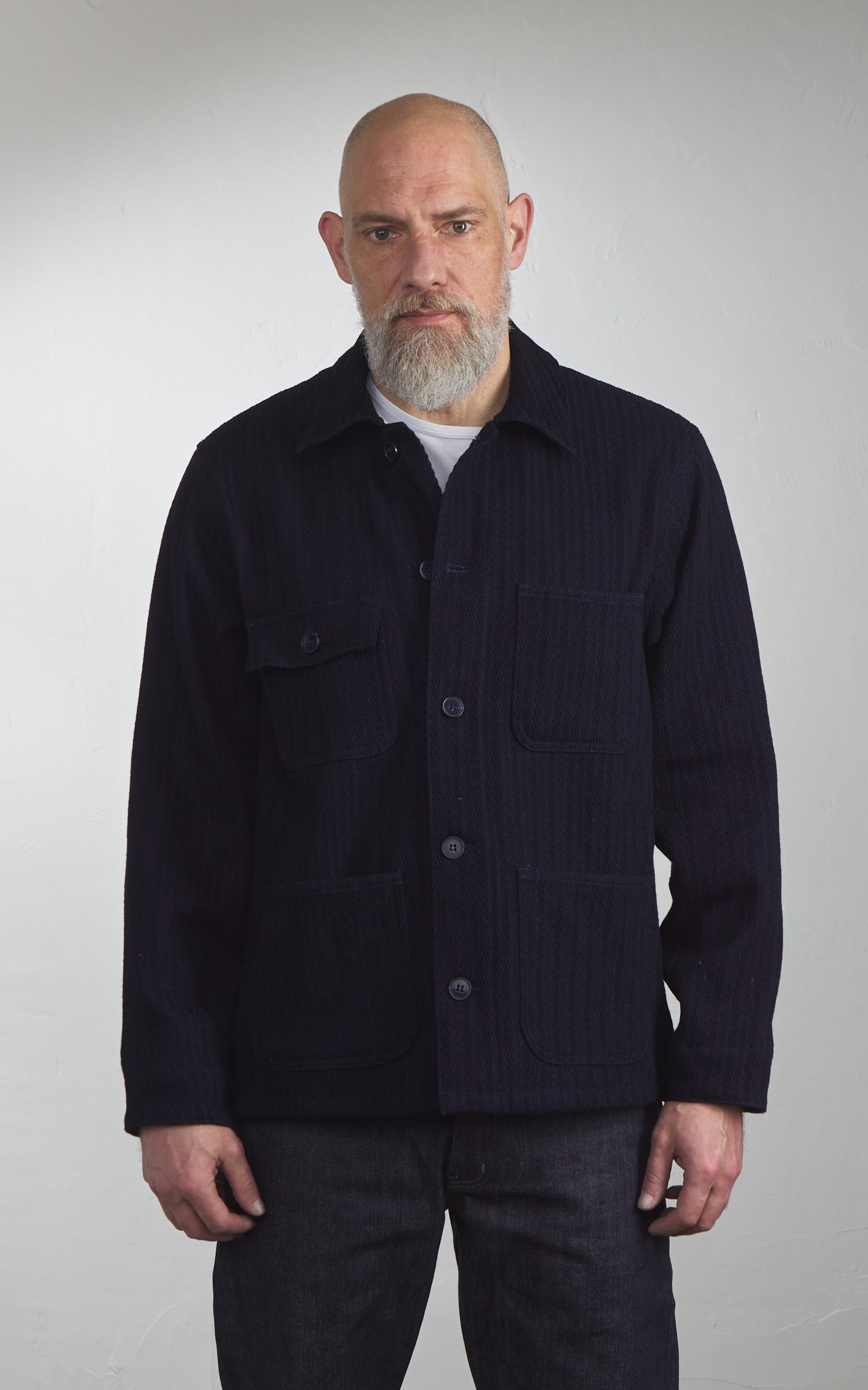 Naked & Famous Denim Chore Coat Sugiaya Indigo