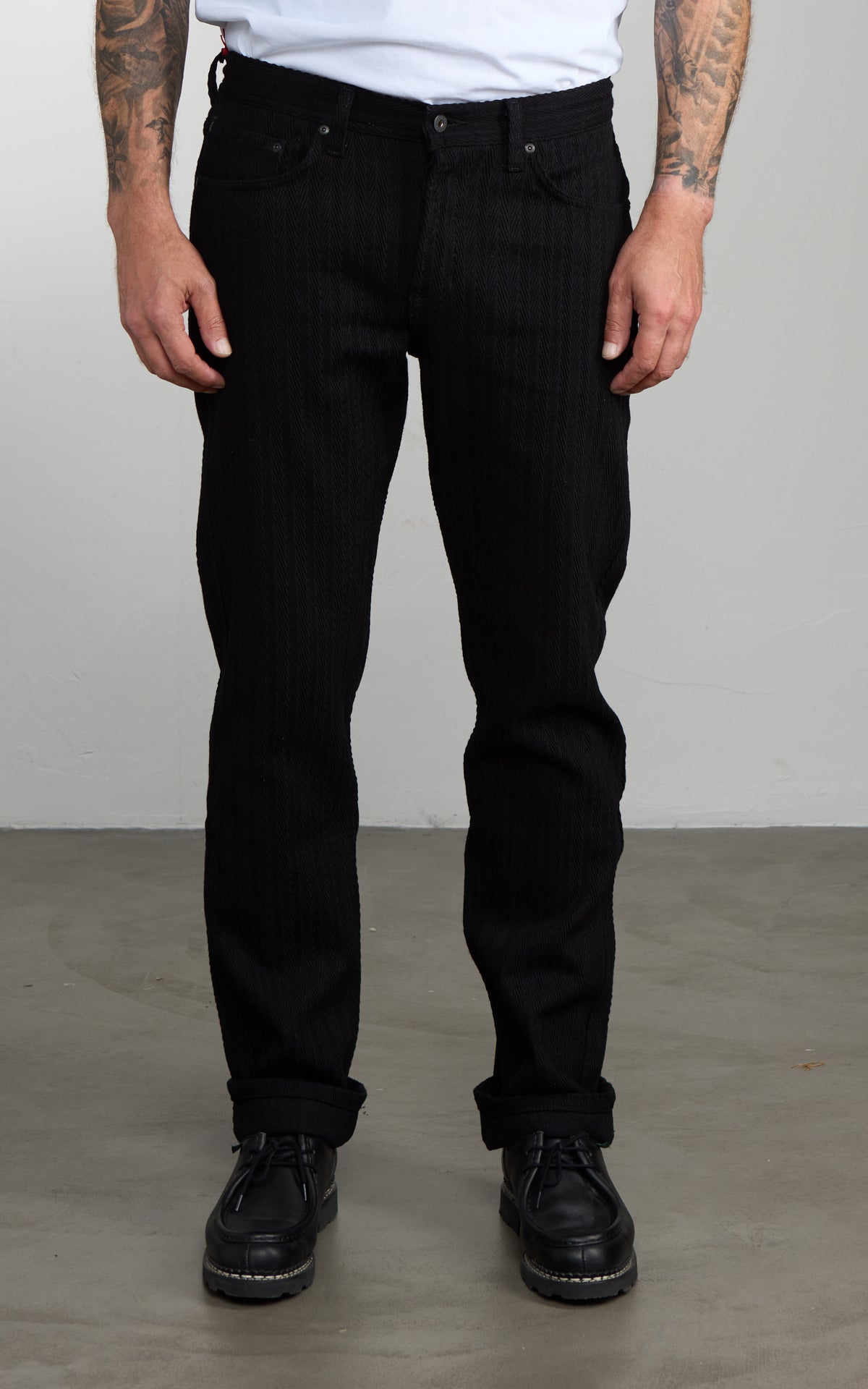 Naked & Famous Denim Weird Guy Black Sugiaya