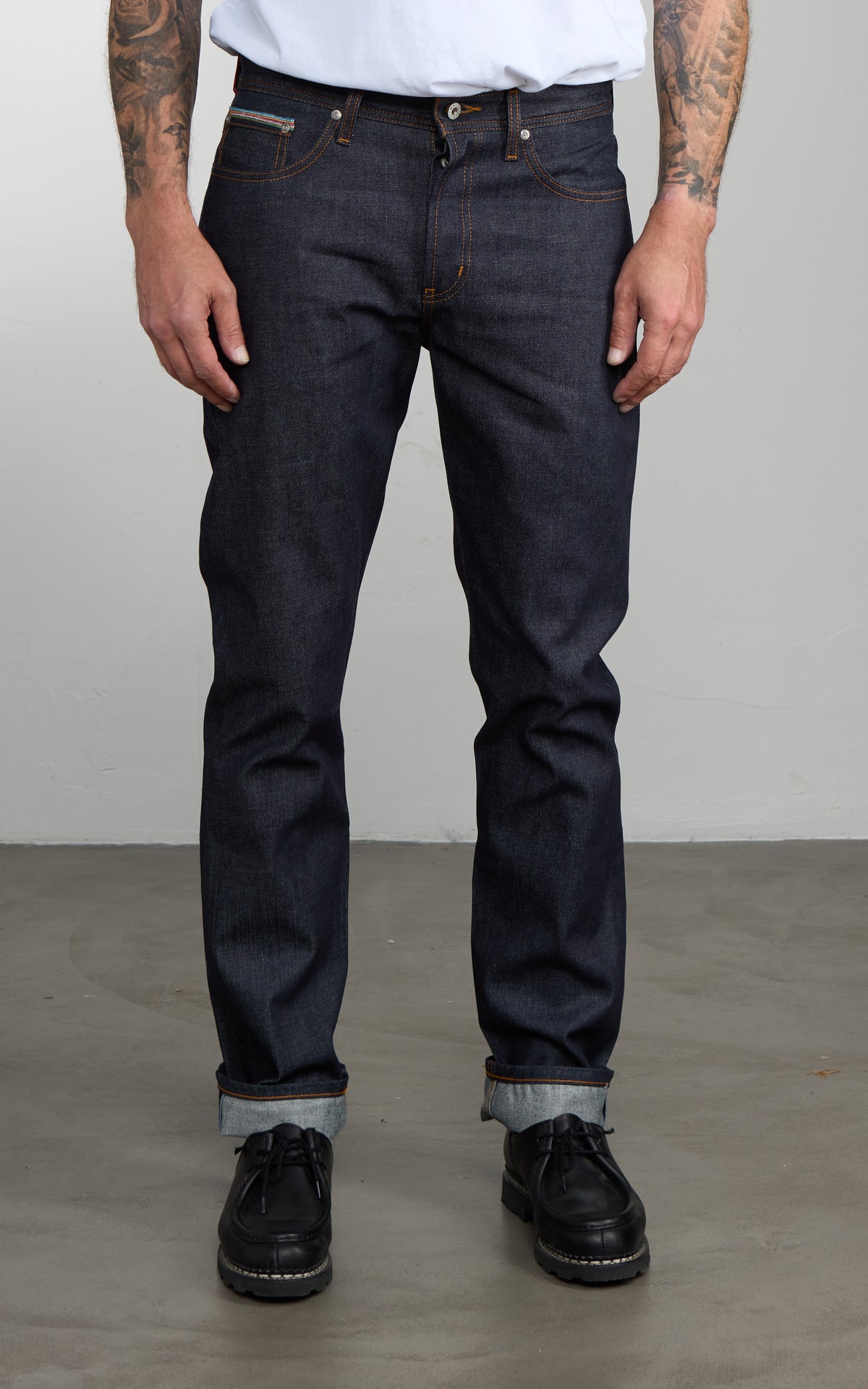 Naked & Famous Denim Weird Guy Dia De Los Muertos Selvedge Bat