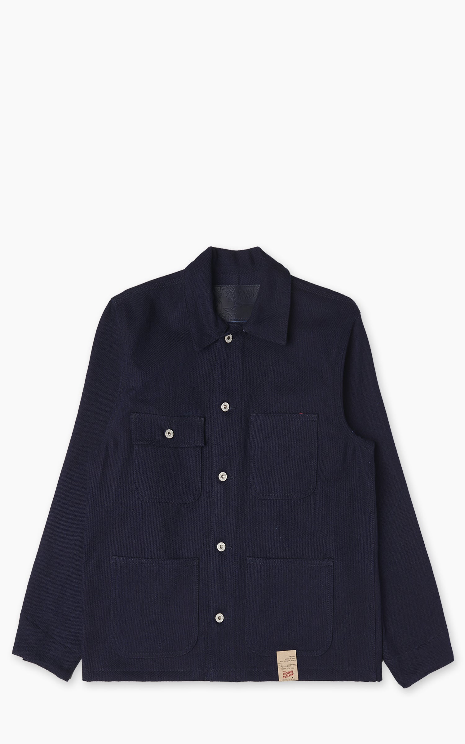 Naked & Famous Denim Chore Coat Maekake Dobby Indigo