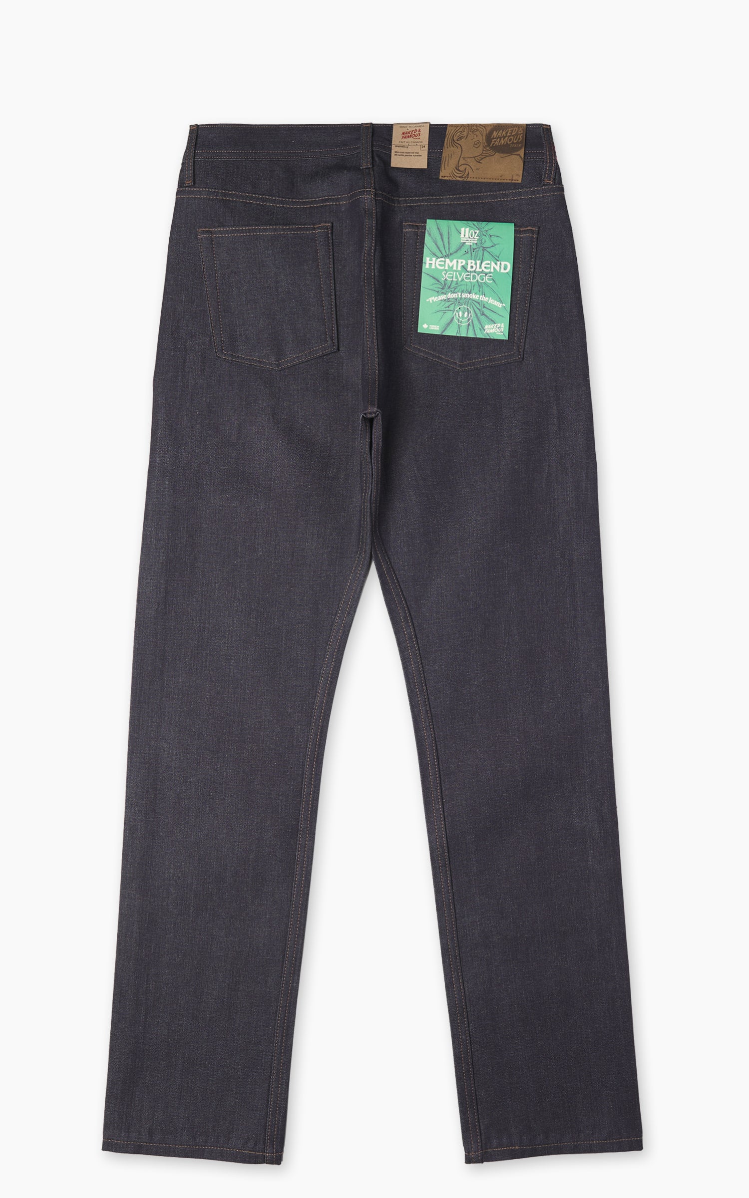 Naked & Famous Denim Weird Guy Hemp Blend Selvedge Indigo 11oz